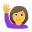 :woman raising hand: