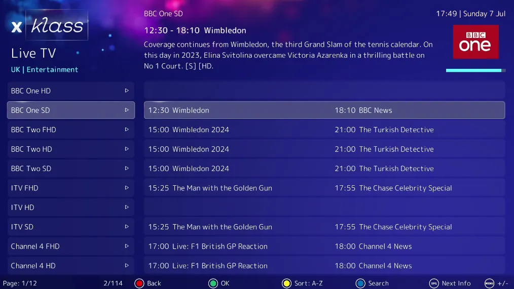 X Klass - Xtream Codes IPTV Player 2