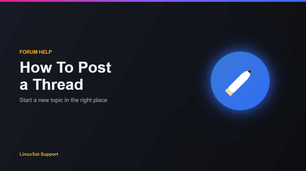Cover banner for the How To Post a Thread guide