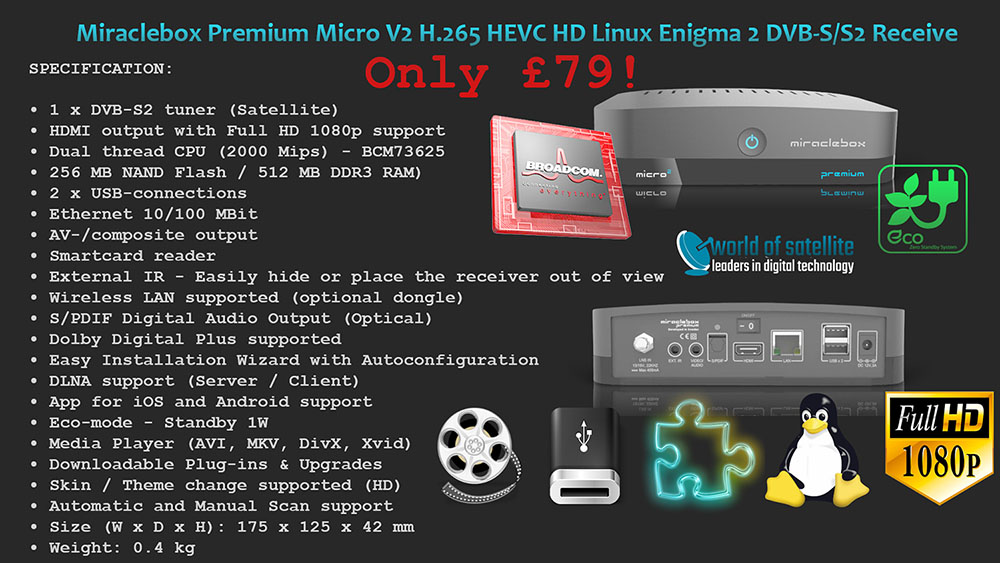 Miraclebox Premium Micro V2 H.265 HEVC