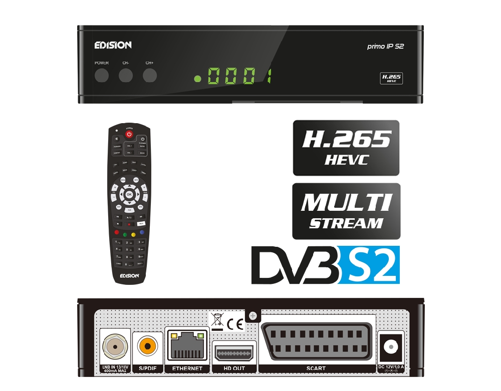 EDISION PRIMO IP S2 H.265 HEVC MULTISTREAM