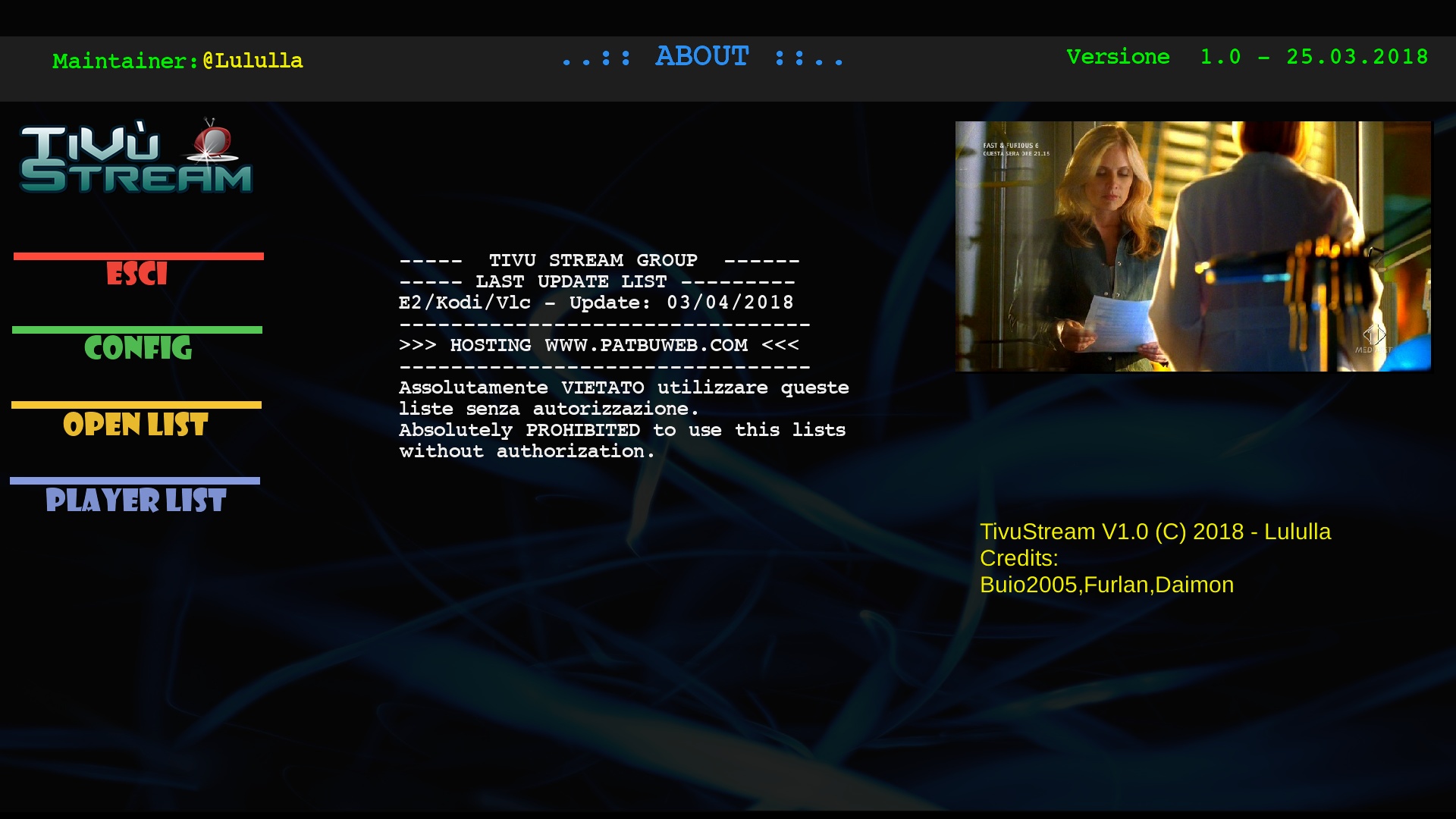 Tivu Stream plugin