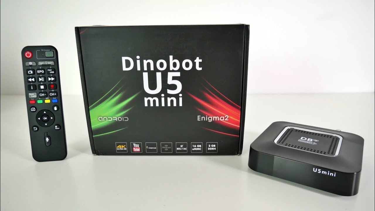 DINOBOT U5 Mini 4K Hybrid Android TV OS BOX - Multi-TV Tuner - ATV - Enigma 2