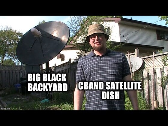 Big Black Backyard Cband Satellite Dish