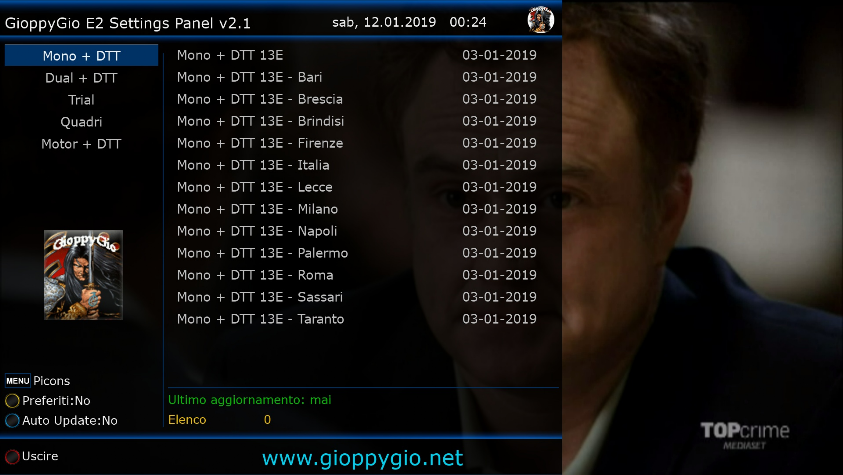 GioppyGio E2 Settings and Picons Panel