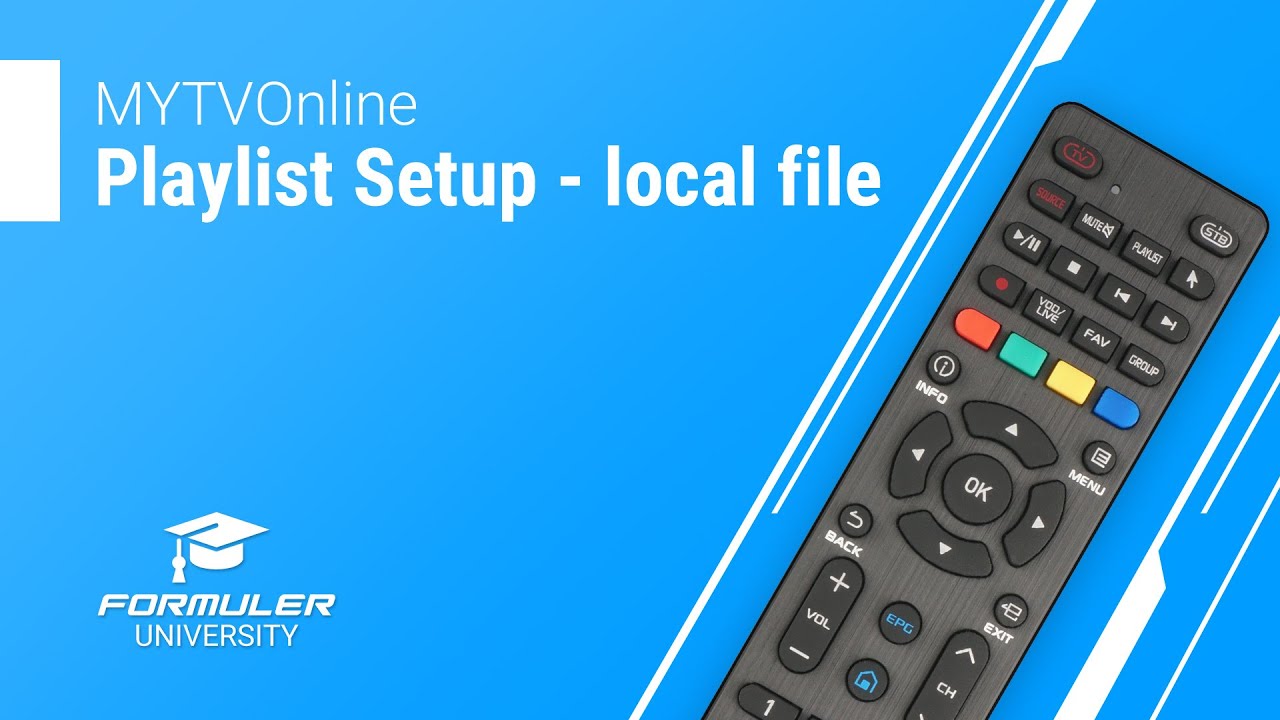 MYTVOnline Playlist Setup - local file