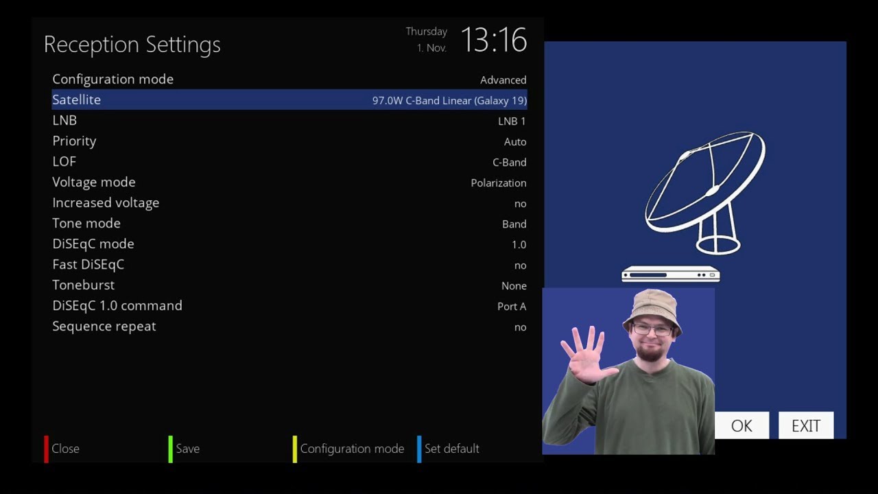 ZGemma H7 UHD Settings for C and KU Band Satellite Dish Setup