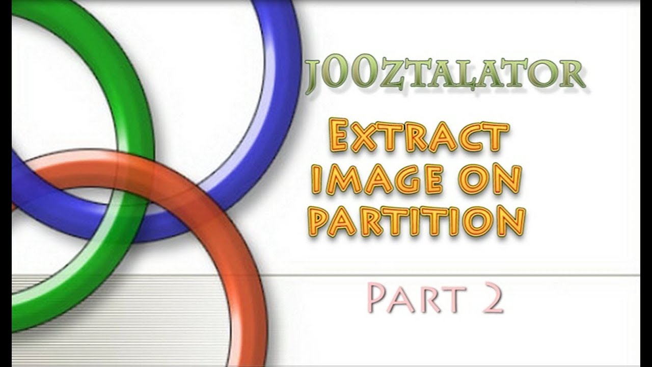 j00ztalator - Extract image on partition, part 2